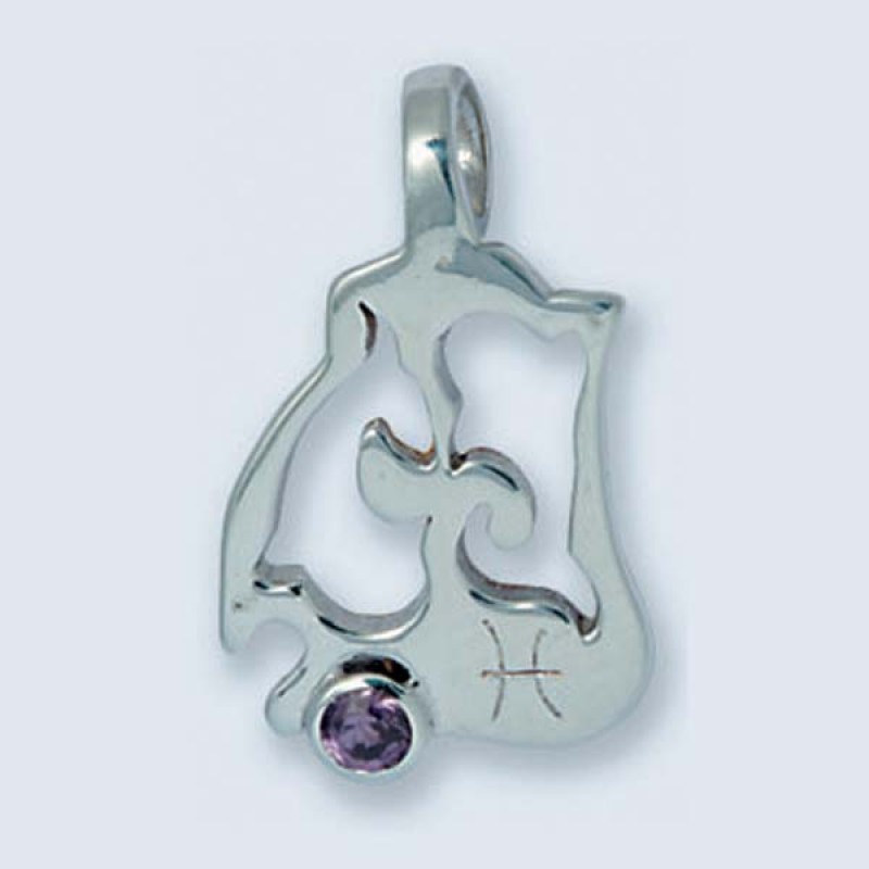 Подвеска с камнем (рыбы) П-433