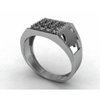 Кольцо с дорожками камней Os 3060