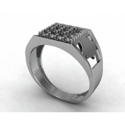 Кольцо с дорожками камней Os 3060