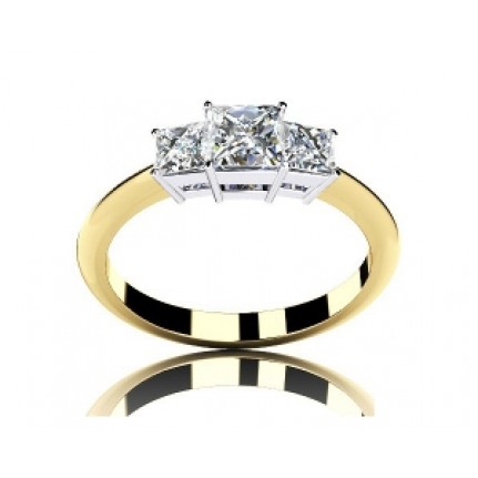 Кольцо двухцветное с крупными камнями Os 2710