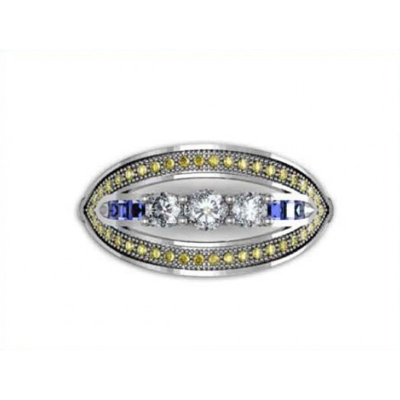 Кольцо с дорожками камней Os 1020