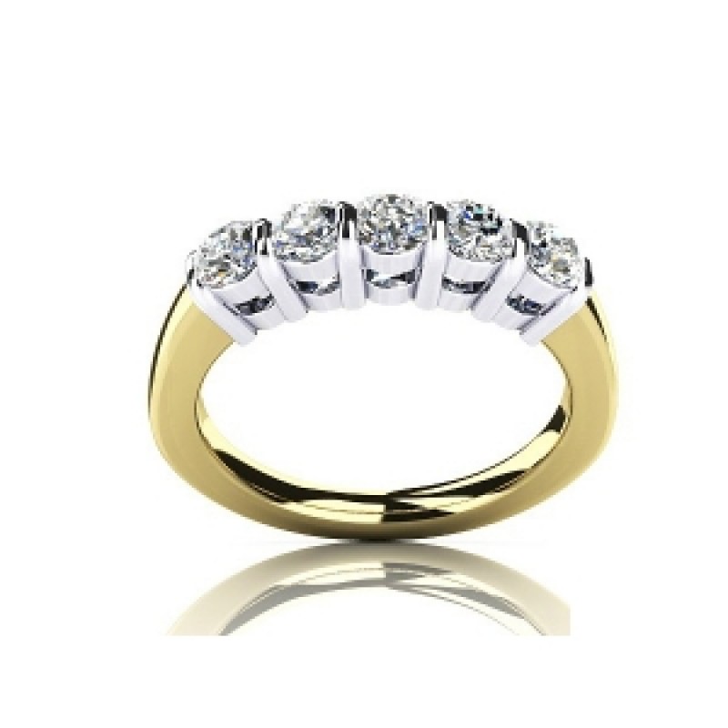 Помолвочное кольцо с дорожкой камней Os 2185