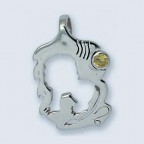 Подвеска с камнем (лев) П-428