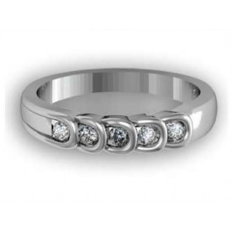 Кольцо с дорожкой камней Os 2002