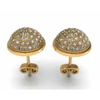 Серьги - пусеты полусферы Os 4055