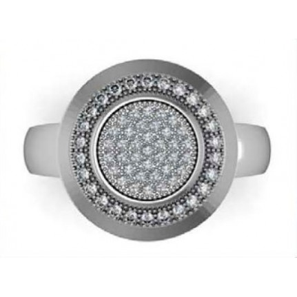 Кольцо с дорожками камней Os 1200