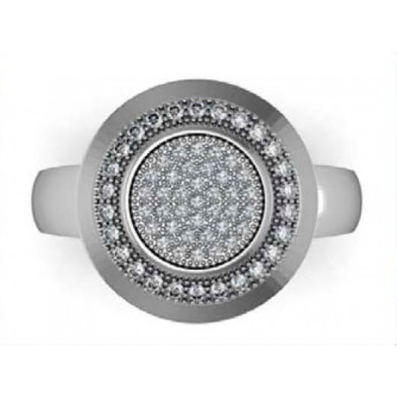 Кольцо с дорожками камней Os 1200