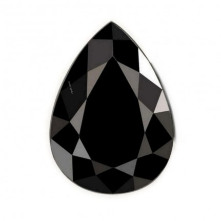 Бриллиант черный груша- 5х3мм