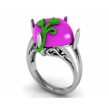 Кольцо ажурное с крупным камнем Os 7153