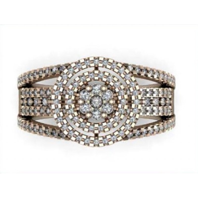 Кольцо с дорожками камней Os 1120