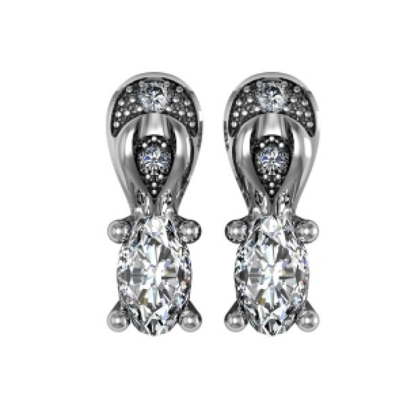 Серьги с крупным камнем Os 1515