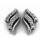 Серьги Волна с дорожками камней Os 1745