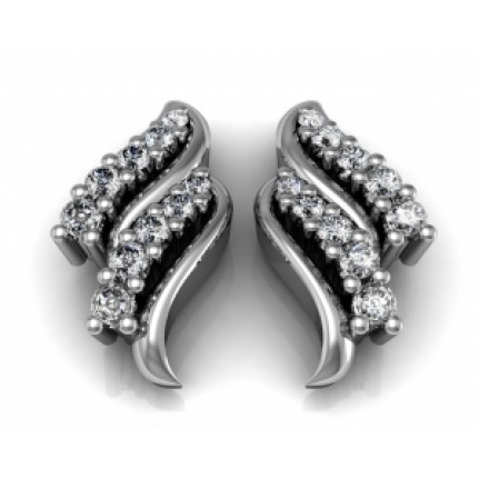 Серьги Волна с дорожками камней Os 1745