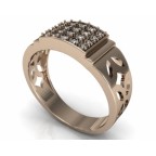 Кольцо с дорожками камней Os 3061