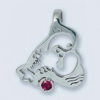 Подвеска с камнем (рак) П-430