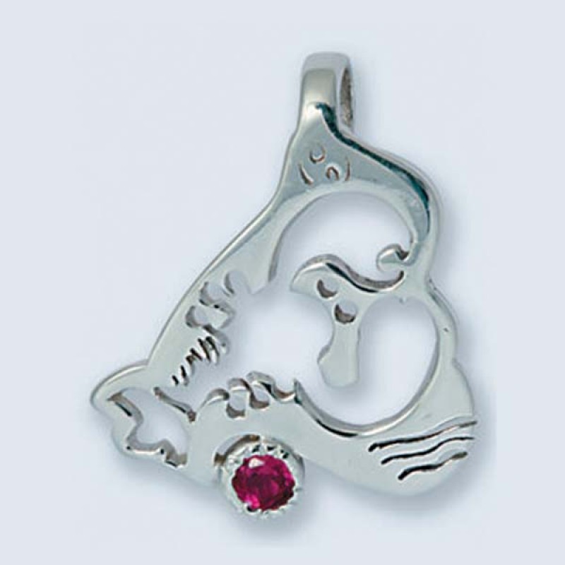Подвеска с камнем (рак) П-430