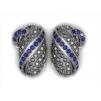 Серьги с дорожками камней Os 1035