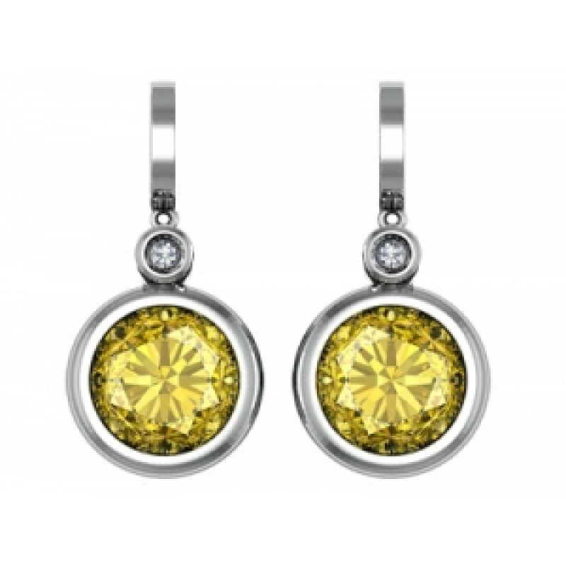 Серьги с крупным камнем Os 1615