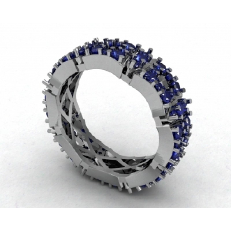 Кольцо с камнями по кругу Os 2051