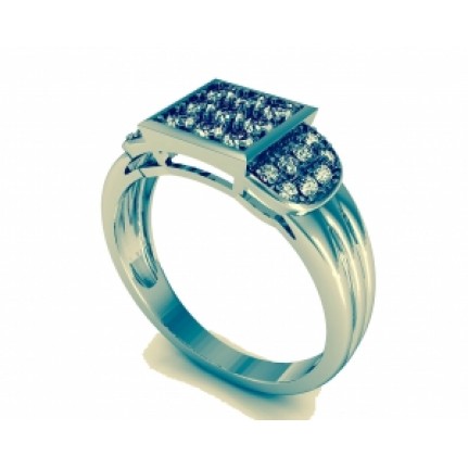 Кольцо с дорожками камней Os 3035