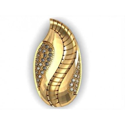 Подвеска Капля с дорожками камней Os 1087