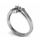 Кольцо с дорожками камней Os 2591