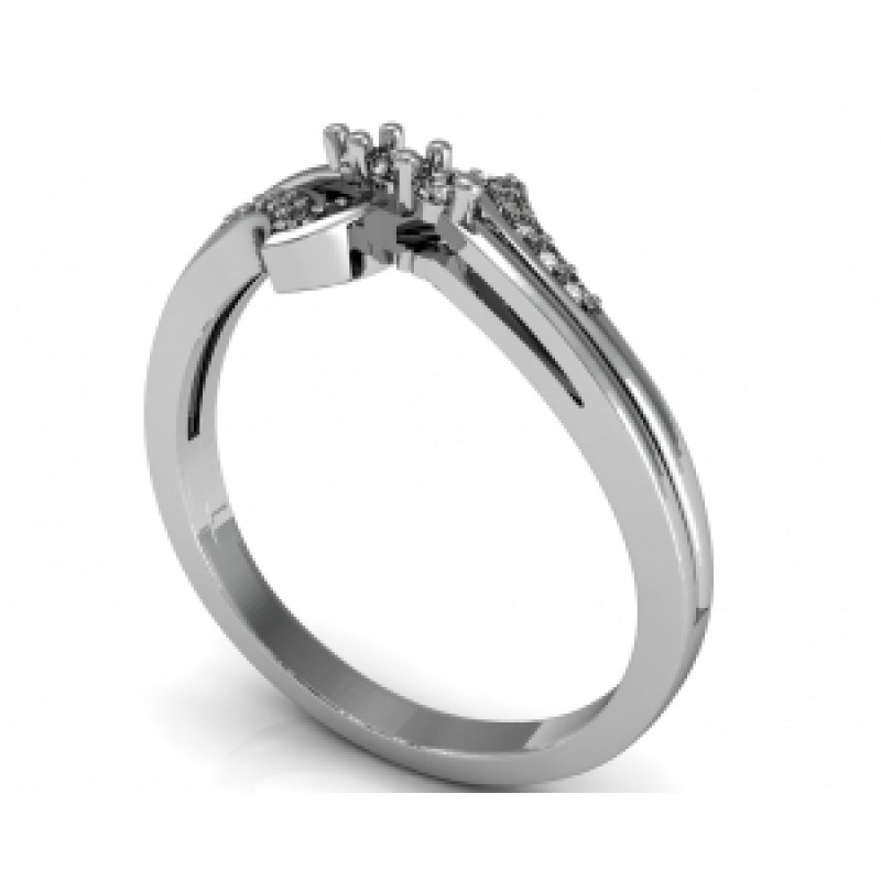 Кольцо с дорожками камней Os 2591