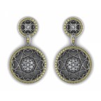 Серьги висячие с дорожками камней Os 1585