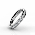 Кольцо с дорожкой камней по кругу Os 2054