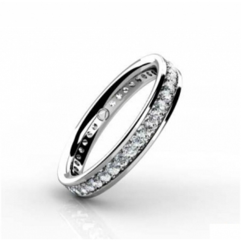 Кольцо с дорожкой камней по кругу Os 2054