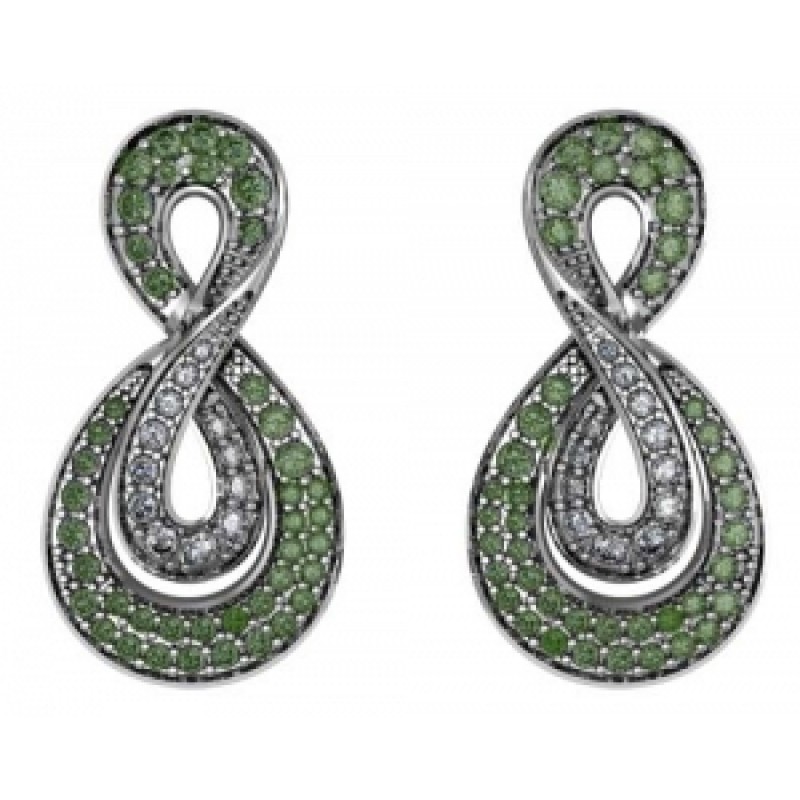 Серьги с дорожками камней Os 1635