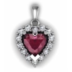 Подвеска Сердце с крупным камнем Os 1597