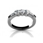 Помолвочное кольцо с дорожкой камней Os 2174