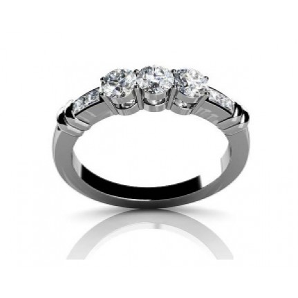 Помолвочное кольцо с дорожкой камней Os 2174