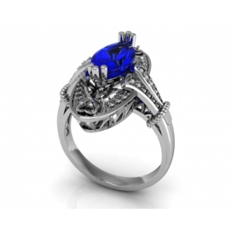 Кольцо с крупным камнем Os 7075