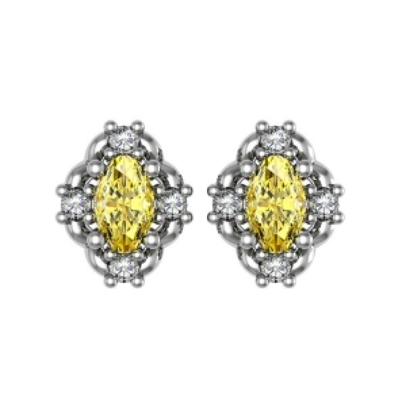 Серьги с крупным камнем Os 1505