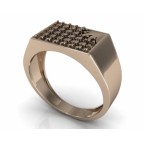 Кольцо с дорожками камней Os 3065