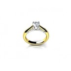 Кольцо двухцветное с крупным камнем Os 2719