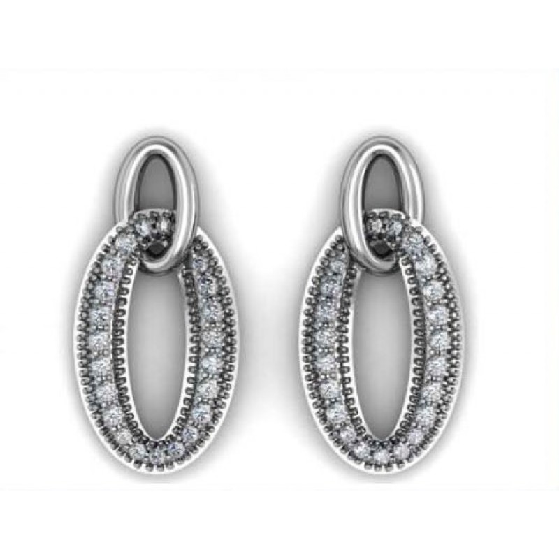 Серьги с дорожкой камней Os 1055