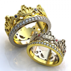 Обручальные кольца 3D