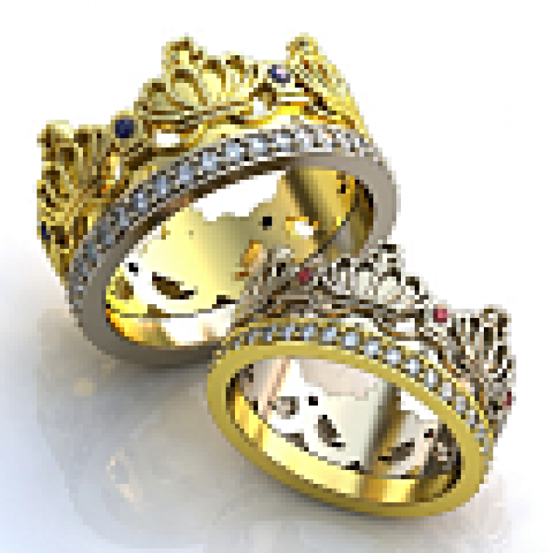 Обручальные кольца 3D