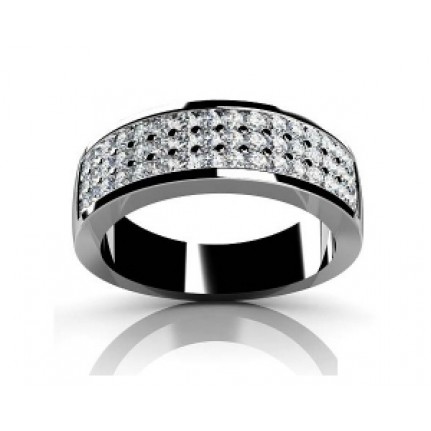 Обручальное кольцо с дорожками камней Os 2183