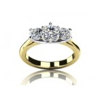 Кольцо двухцветное с крупными камнями Os 2711