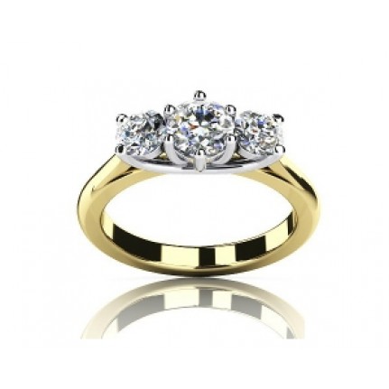 Кольцо двухцветное с крупными камнями Os 2711