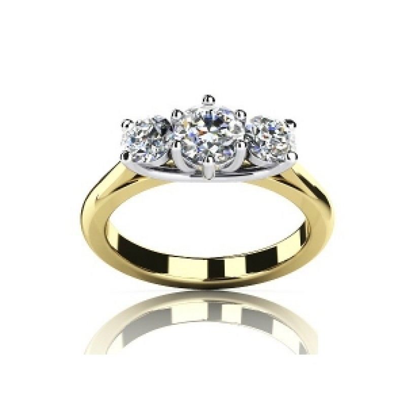 Кольцо двухцветное с крупными камнями Os 2711