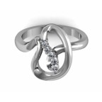 Кольцо Петля с дорожкой камней Os 1880