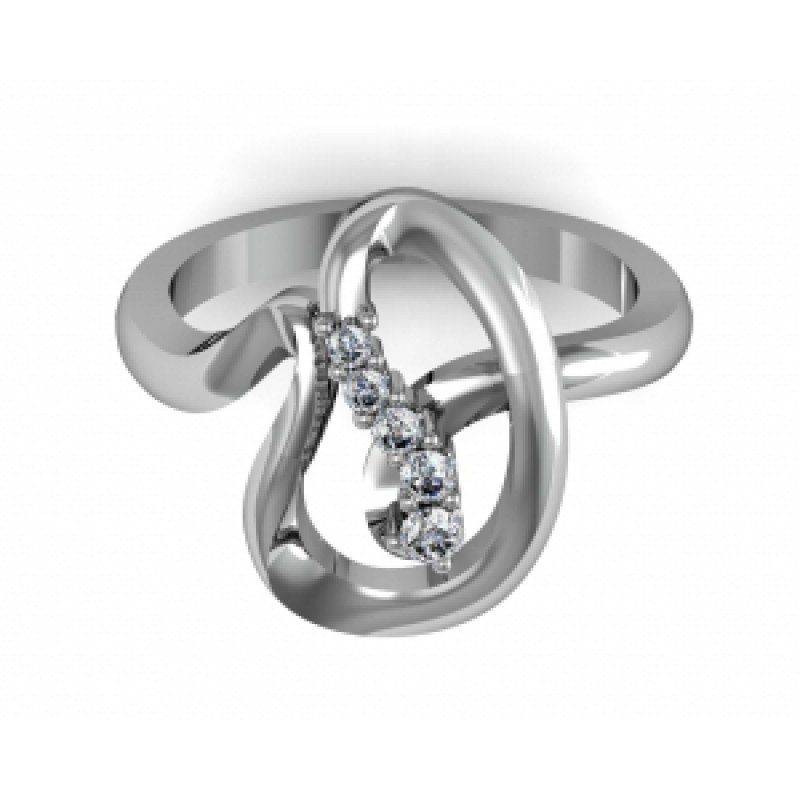 Кольцо Петля с дорожкой камней Os 1880