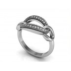 Кольцо с дорожками камней Os 1050