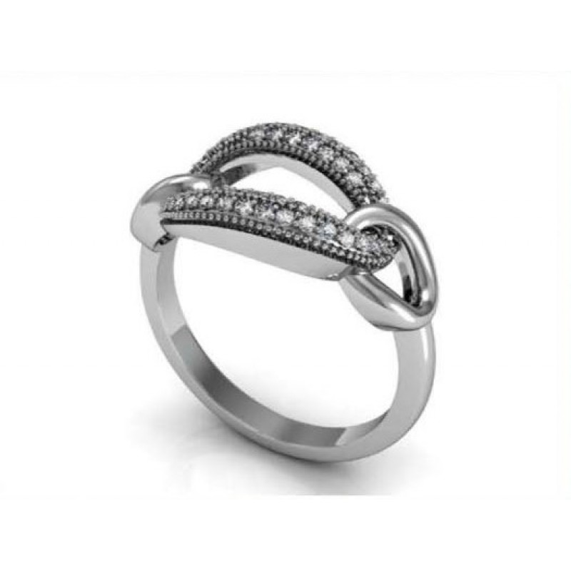 Кольцо с дорожками камней Os 1050