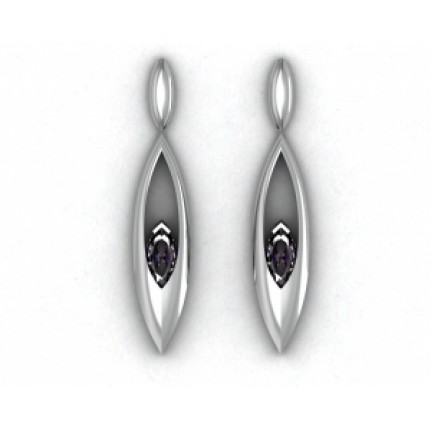 Висячие серьги Капля с крупным камнем Os 4044